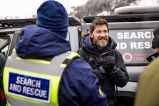 EDITORIAL USE ONLY Broadcaster and adventurer, Aldo Kane ascends Mount Snowdon alongside mountaineering experts and international search and rescue team, Serve On to launch OneWeb’s new portable user terminal, which will be able to provide government, first responders, maritime and enterprise customers with an affordable, fast, high-bandwidth and low-latency communications service, Wales. Issue date: Thursday March 16, 2023. PA Photo. Global communications network, OneWeb is implementing a constellation of Low Earth Orbit (LEO) satellites to reliably connect remote areas, such as mountain locations, at sea or a terrain too complex to lay fibre cabling. By partnering with tech company, Kymeta it will be possible to provide high-speed data streaming to and from even the most remote locations via its compact, low weight and power, mobility ready flat panel terminals.