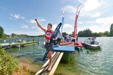 GB's Freddie Winter is King of the Duel, a unique parallel water ski slalom competition contested by some of the world's top slalomers at Cirencester Water Ski Club on Sunday 25th July 2022