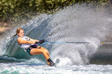 GB's Emily Newsome is competing at the U21 World Waterski Championships in Mexico next week. Photo date: August 2022. Credit: James Elliott