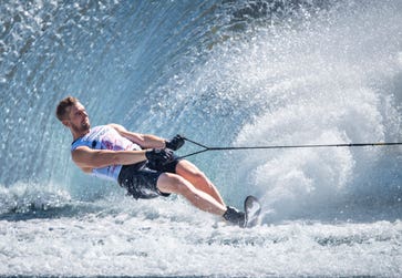 GB's Will Asher at the Travers Grand Prix in Florida, USA, where he broke the British & European men's slalom record. Photo date: 8 October 2022