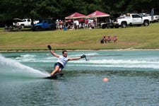 GB's Rob Hazelwood, second at the 2023 Lake 38 Pro Am Slalom. Photo date: 4 June 2023. Credit: James Timothy