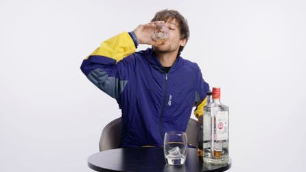 Louis Tomlinson downs a Jack Daniels on LADbible's Snack Wars