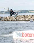 GB's Ryan Marston practising at the IWWF European & African Cable Wakeboard Championships which take place in Denmark 22-27 August 2022