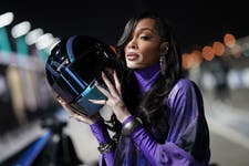 Winnie Harlow attends the ABB FIA Formula E World Championship on January 28, 2023 in Riyadh, Saudi Arabia.