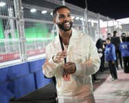 Lucien Laviscount attends the ABB FIA Formula E World Championship on January 27, 2023 in Riyadh, Saudi Arabia.