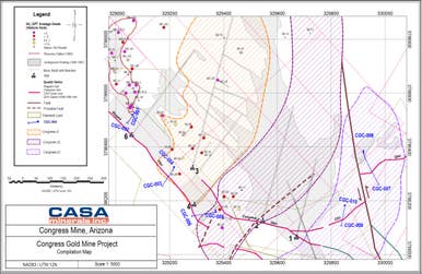 Figure 1: Congress Gold Mine Project compilation map